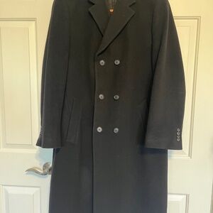 Mens Jos. A. Bank Overcoat – Topcoat - Black 46R